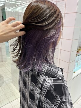 ロンドルーチェ 心斎橋(Lond luce) ダークアッシュ/ミディアムレイヤーカット［髪質改善/縮毛矯正］