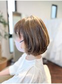 丸みボブ,ハイライト,軽いボブ,大人ボブ