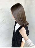 大人可愛い艶髪オリーブベージュ