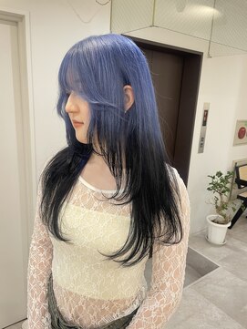 ヴィア(Via) アイスブルー × ブルーブラック / ルーツカラー