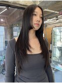 レイヤーカット/ロング/黒髪