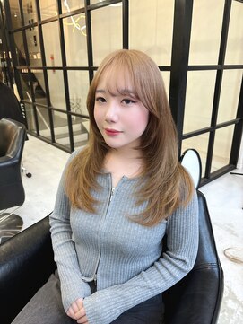 メゾンハル(Maison HALU) ザクザクレイヤー×ミルクティーベージュの色気ヘア