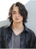 ミディアムスパイラルパーマツーブロック束感モテる長め