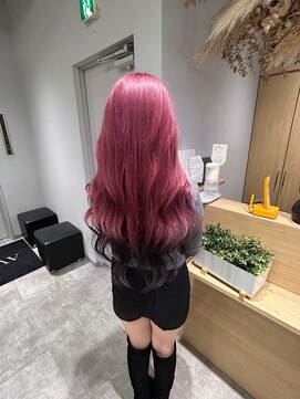 アヴァンス 京橋店(AVANCE) ビビットピンク×裾カラーブラック