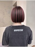 ぱつっとボブ＆アンブレラカラー/関内美容室