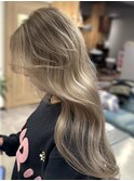 30代40代白髪ぼかしハイライト×ナチュラル透明感アッシュカラー