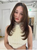 韓国ヘアーハッシュカットレイヤーカットハイライトカラー