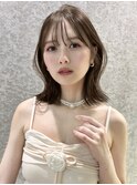 ▲ レイヤーカット顔まわり前髪矯正オリーブ ベージュ haruhi