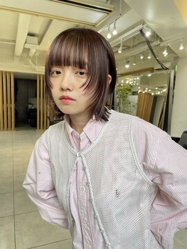 メゾンアクア 表参道(Maison ACQUA) ◎ミニボブ縮毛矯正髪質改善ストレート顔まわりレイヤーカット