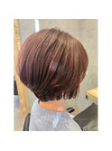 キラテラカラーでナチュラルピンクブラウン