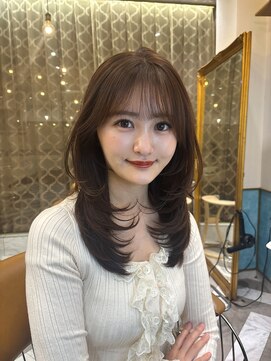 ロンドアベニール 北千住(Lond avenir) 韓国顔周り/バタフライカット/ミディアムレイヤーカット北千住