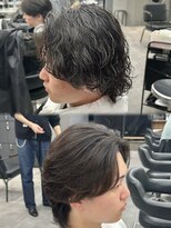 オーバルバイアピッシュ(OVARL by apish)&nbsp;ニュアンスパーマサーフカールシャドウパーマメンズカット