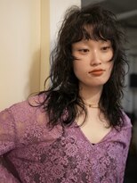 ノラ シブヤ(NORA)&nbsp;小顔ミディアムパーマミディアムデジタルパーマボブパーマ前髪
