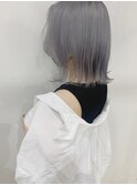 #外ハネボブとシルバーカラー