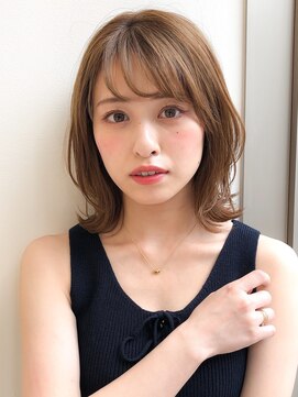 アグノス 青山(Agnos) ★30代40代50代大人ガーリーチョコレートプリカール外ハネミディ