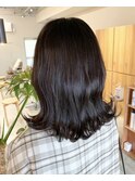 外ハネボブ/暗髪/くびれミディアム/20代30代
