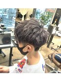 メンズ×グレージュ