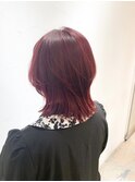 ダブルカラーで仕上げたレッドバイオレット