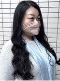 コテ巻き風パーマ/ロングパーマ/ウェーブパーマ/デジタルパーマ