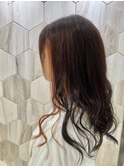 【インナーカラー】セミロングのピンクインナーカラー