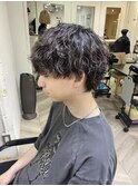 《tomi》ショートウルフ×波巻きパーマ