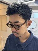 横浜西口スパイキーショートツーブロック刈り上げフェード30代