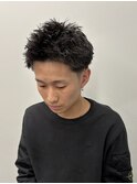 スパイキーショート×ピンパーマ