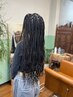 【Ssize】※ネット予約不可　knotless  braids  ストレート　お問い合わせ