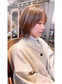 大人綺麗な小顔襟足スッキリショートボブ　30代40代50代