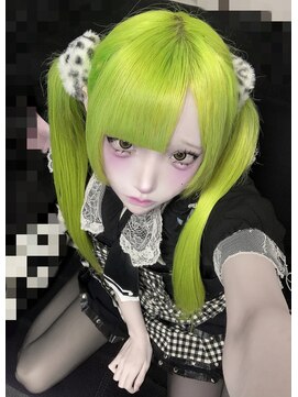 ヘアーグランデシーク(Hair Grande Seeek) ネオンライムグリーン エクステスタイル