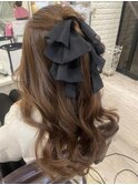 【北新地ヘアセット】ゆる巻きトップアレンジ