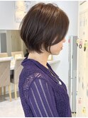 朝が楽な丸みショート