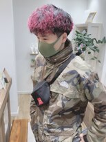 モリオフロムロンドン 松戸店(Morio from London)&nbsp;【松戸 岩口】ビビットピンク波巻マッシュショート