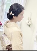 シンプルヘアセット_訪問着_上品_お茶会