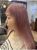 切りっぱなしボブ/エアリーロング/美髪/ピンクブラウン/津田沼 