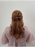 〔NANA〕ハーフアップ/パーティヘアセット