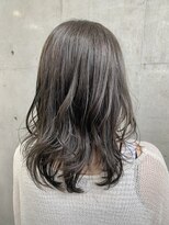 ヘアー アイス 御器所本店(HAIR ICI)&nbsp;20代30代アッシュグレージュセミロング伸ばしかけ抜け感