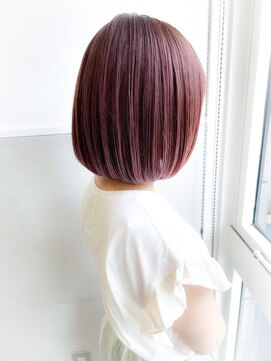 バブ バイネオリーブ(Bab by neolive) ミニボブ/艶髪/ピンク/Wカラー/ピンクベージュ/ハイライト