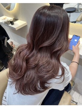 ロンドローズ 名古屋(Lond damaskRose) ブリーチ 学割 オリーブベージュ レイヤーカット リタッチ 880