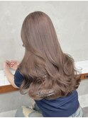 ミルクティーブラウン/髪質改善/ダブルカラー/ケアブリーチ/20代