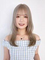 アルバム 新宿(ALBUM SHINJUKU) ホワイトブロンド顔周りレイヤー前髪カット_ba534052