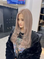 ラピス 渋谷本店(Lapis) ホワイトミルクティー/シールエクステ/レイヤーカット