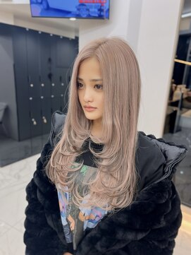 ラピス 渋谷本店(Lapis) ホワイトミルクティー/シールエクステ/レイヤーカット