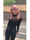 ピンクカラー ペールピンク レイヤーカット