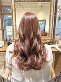 ブリーチ無しカラー☆オレンジベージュ☆レイヤーカット