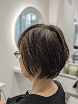 リュール バイ ヘッドライト 北千住店(lueur by HEADLIGHT) ショートグラボブ/白髪ぼかし/40代/50代/60代