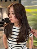 セミロングレイヤーブリーチなし韓国_ba596961
