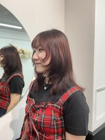 アオ(AO。) レイヤーカット×レッドブラウンカラーで秋先取りヘア!