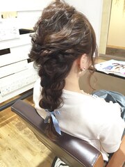 ヘアセット/ヘアアレンジ/ヘアメイク/ハーフアップ/前髪カット