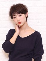 ヘナ ファクトリー 八王子店&nbsp;ヘナで艶感溢れる自然なブラウン×耳掛けショート